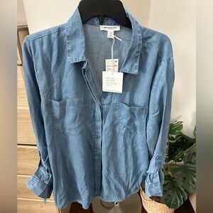 Nordstrom denim blouse size XL NWT